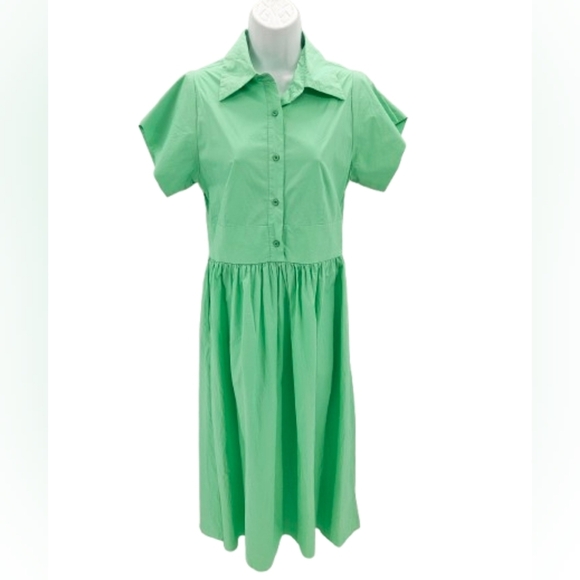 Anonyme Designers Mint Green Cotton Maxi Dress - Picture 1 of 12